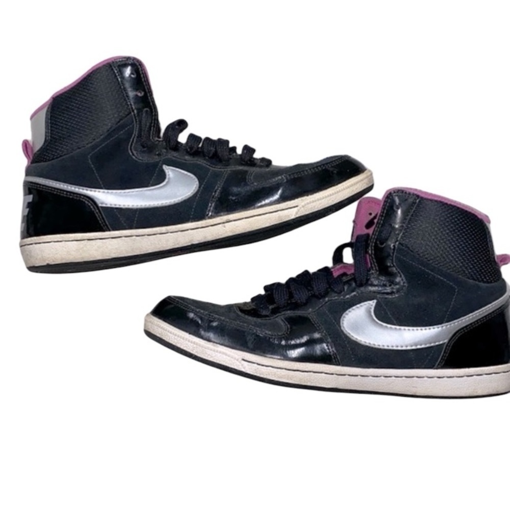 Nike black and pink sneakers size 10